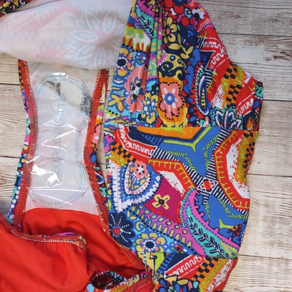 Bleu Rod Beattie Groovy Baby Printed Ruched Tummy-Control Bikini Bottoms - Picture 7 of 8